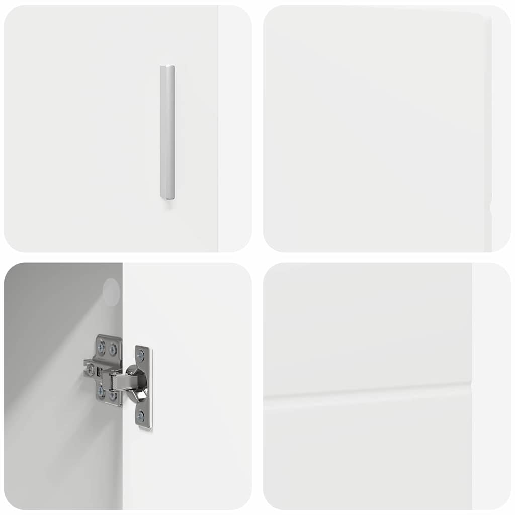 vidaXL Bufet z półką z drzwiami FLORIN Biały 88,5 x 30,5 x 55,5 cm