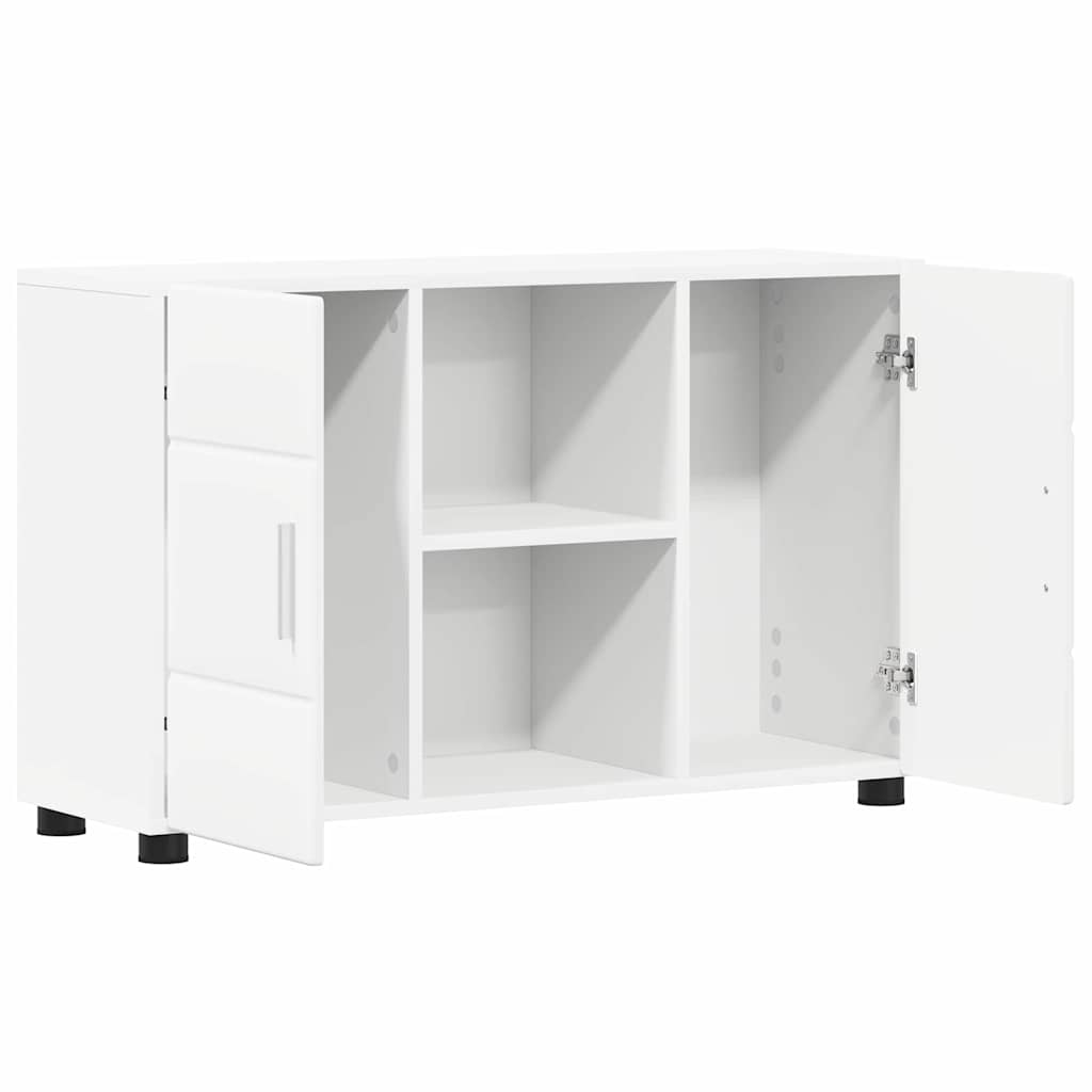 vidaXL Bufet z półką z drzwiami FLORIN Biały 88,5 x 30,5 x 55,5 cm
