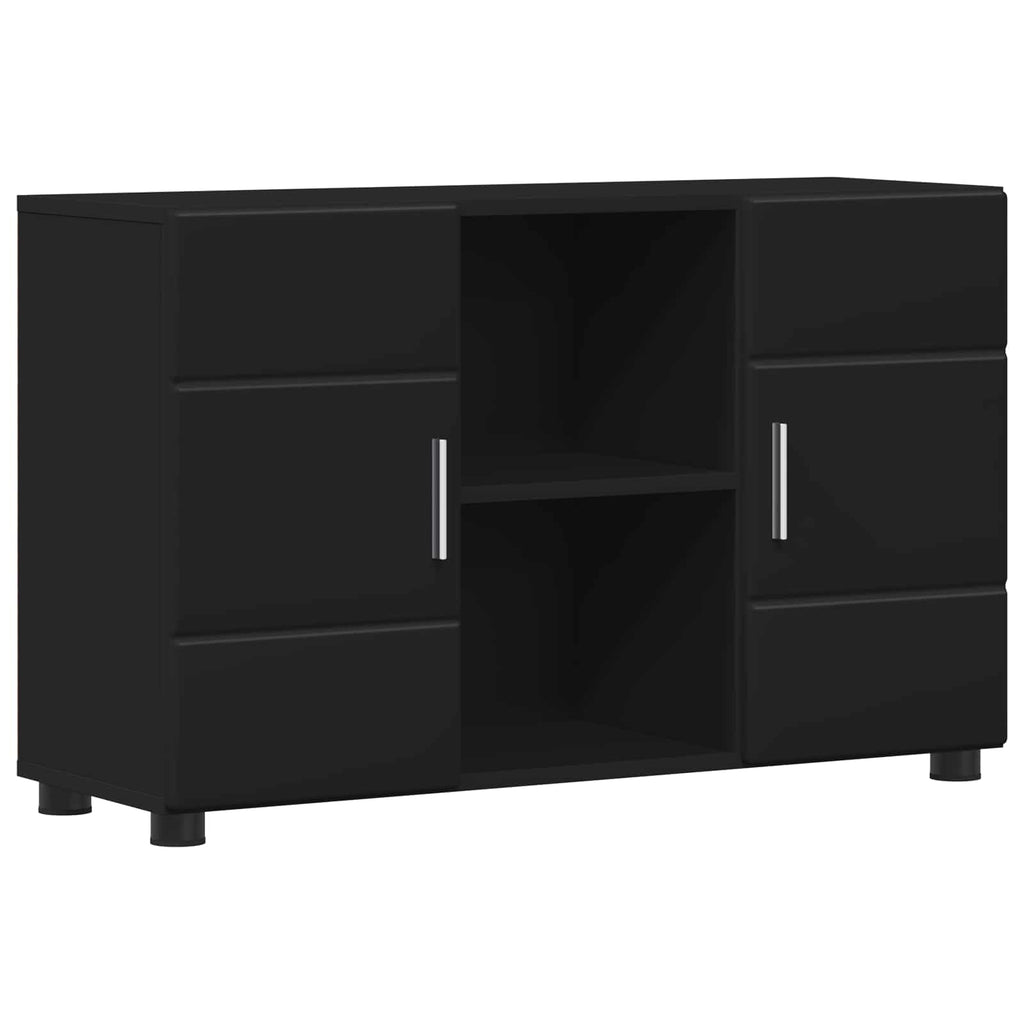 vidaXL Bufet z półką z drzwiami FLORIN Czarny 88,5 x 30,5 x 55,5 cm