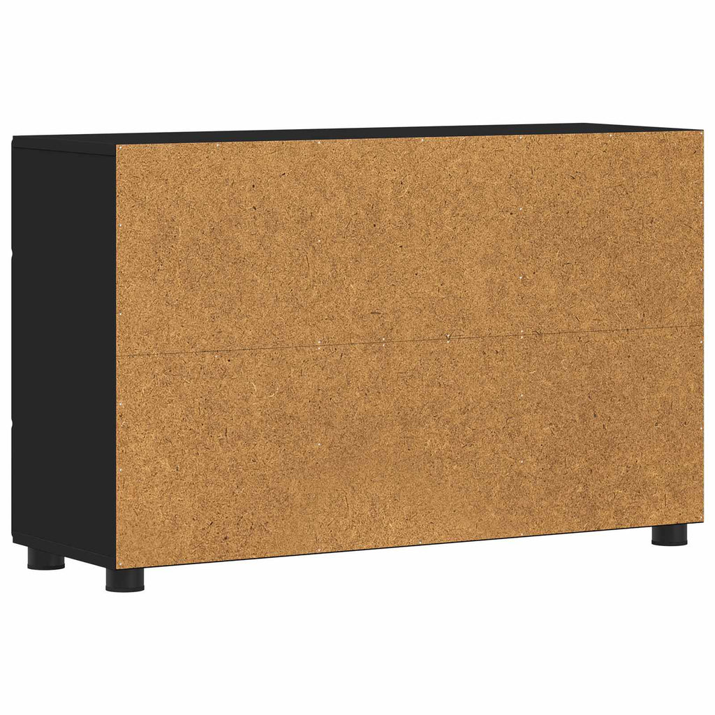 vidaXL Bufet z półką z drzwiami FLORIN Czarny 88,5 x 30,5 x 55,5 cm