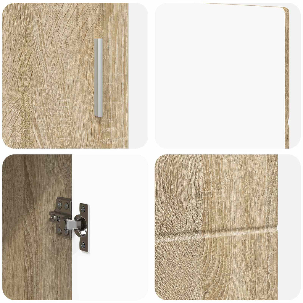 vidaXL Bufet FLORIN 88,5 x 30,5 x 55,5 cm Dąb Sonoma