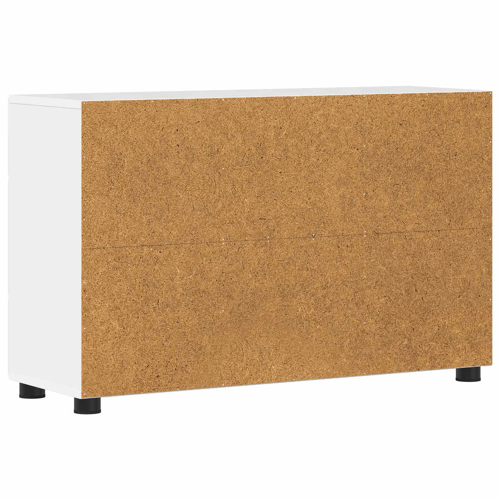 vidaXL Bufet FLORIN 88,5 x 30,5 x 55,5 cm Wysoki połysk biały