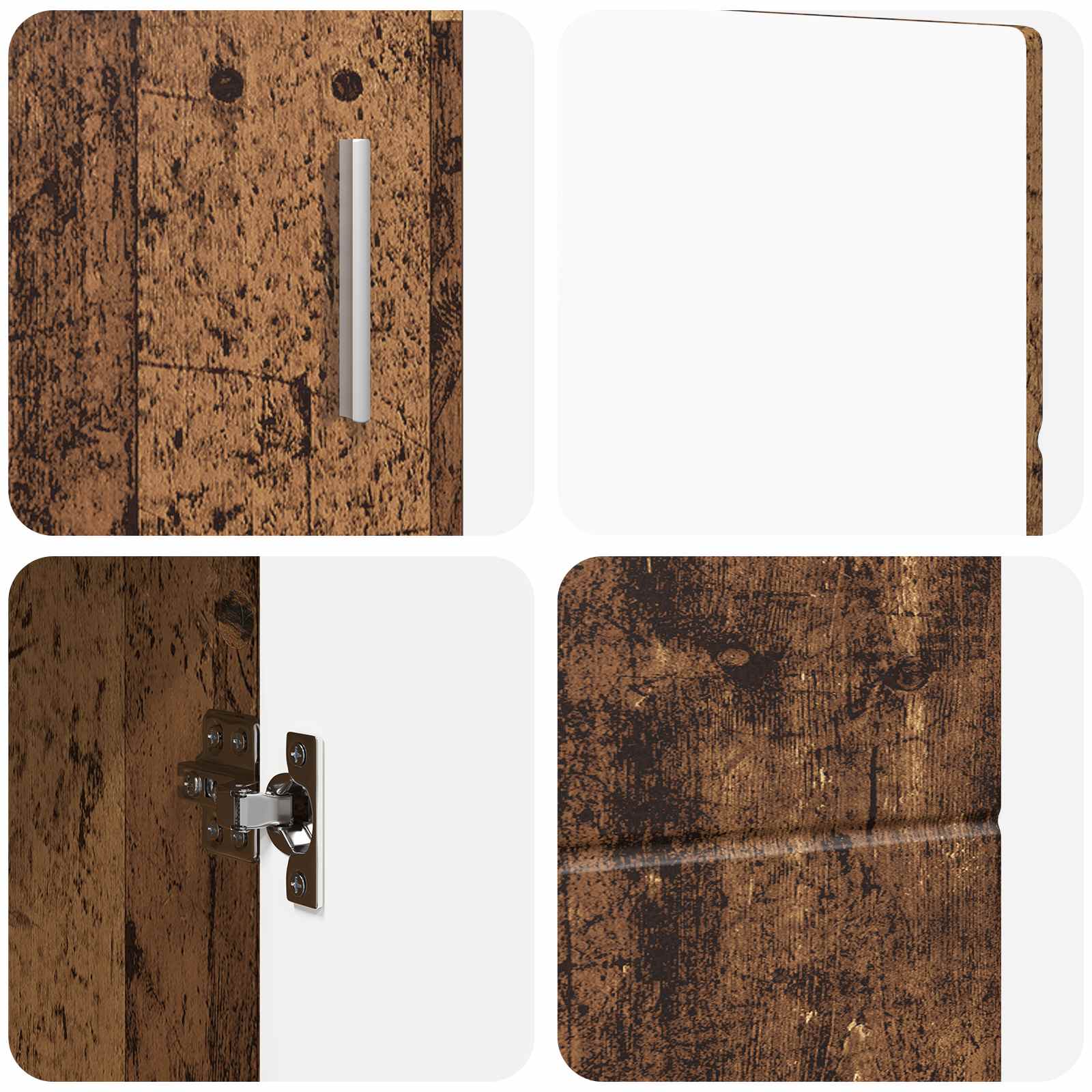 vidaXL Bufet FLORIN 88,5 x 30,5 x 55,5 cm Stare drewno