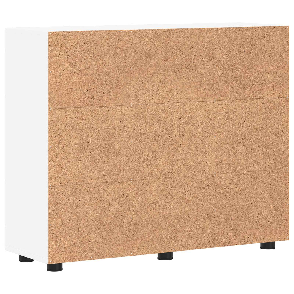 vidaXL Drewniana szafka z przechowywaniem Biały 88,5 x 30,5 x 73 cm