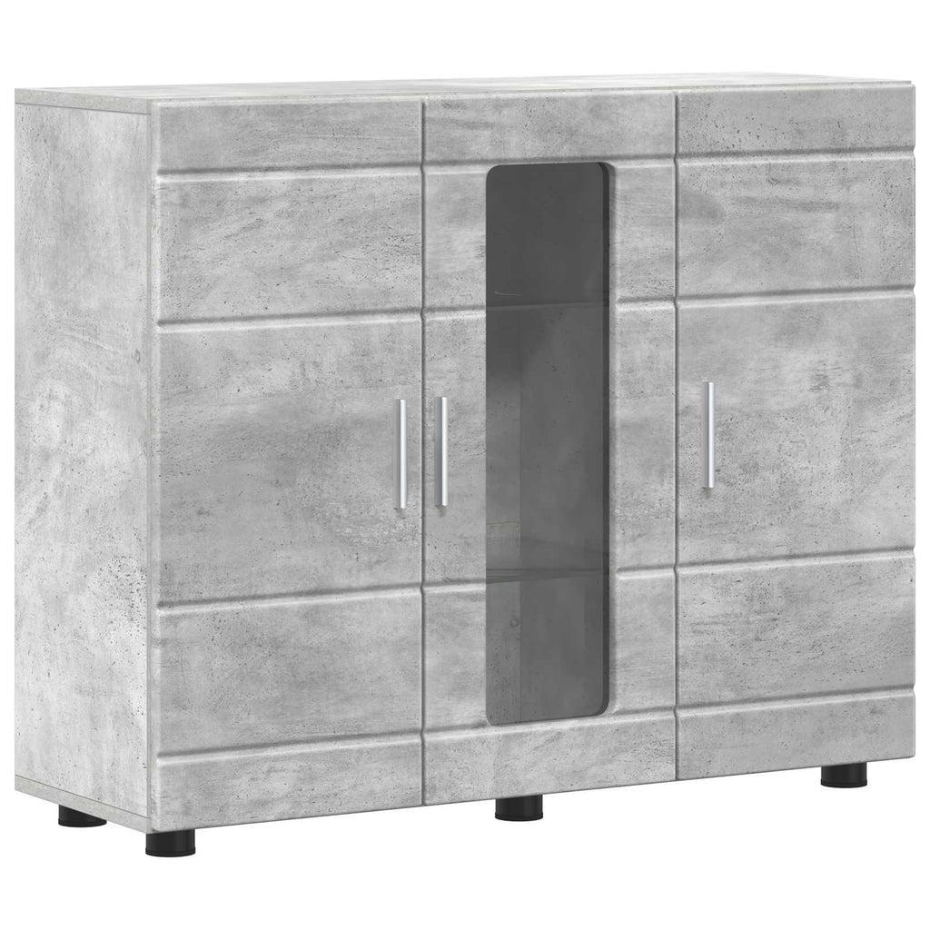 vidaXL Drewniana szafka Betonowy szary 88,5 x 30,5 x 73 cm