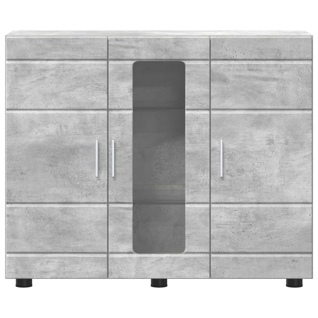 vidaXL Drewniana szafka Betonowy szary 88,5 x 30,5 x 73 cm