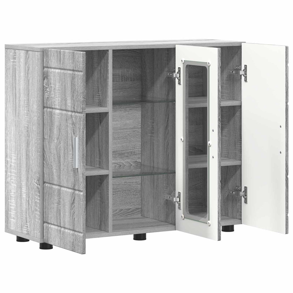 vidaXL Drewniana szafka Szary Sonoma 88,5 x 30,5 x 73 cm