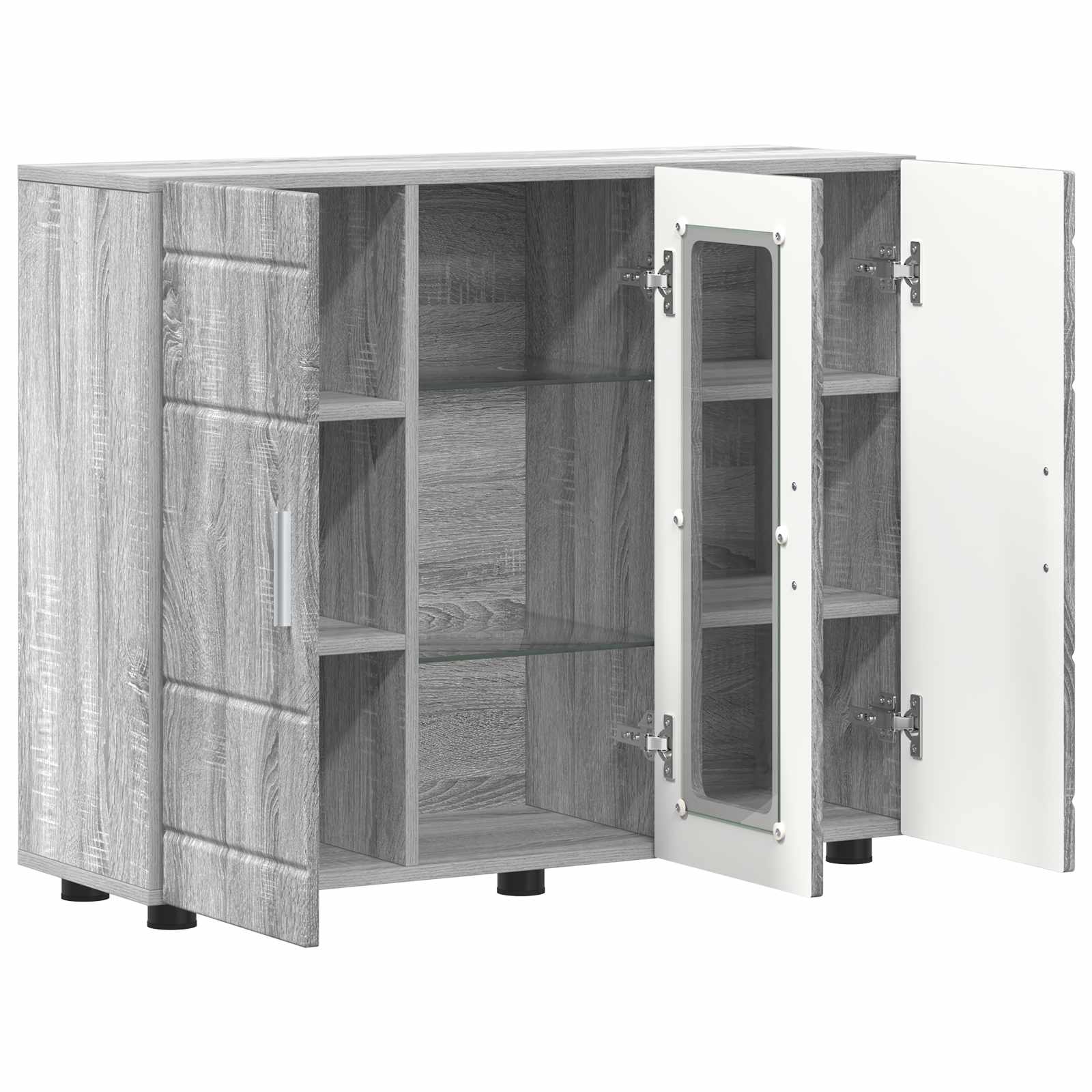 vidaXL Drewniana szafka Szary Sonoma 88,5 x 30,5 x 73 cm