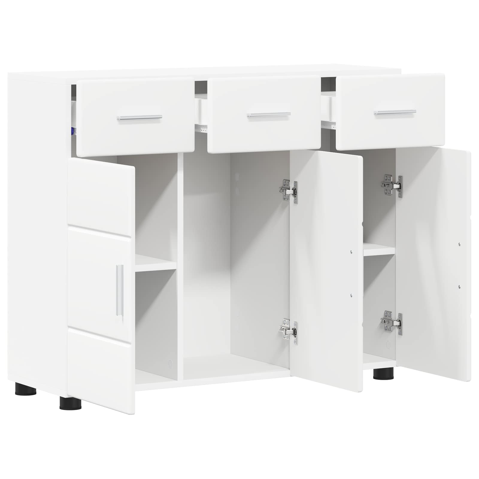 vidaXL Bufet FLORIN Biały 88,5 x 30,5 x 73 cm Materiał drewnopochodny