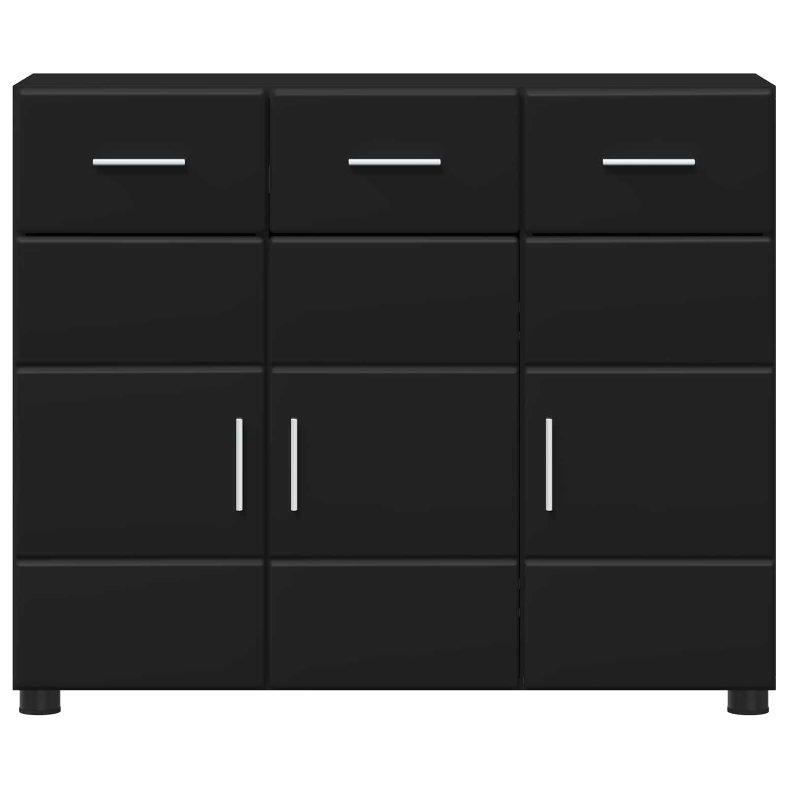 vidaXL Bufet FLORIN 88,5 x 30,5 x 73 cm Czarny Drewno inżynieryjne