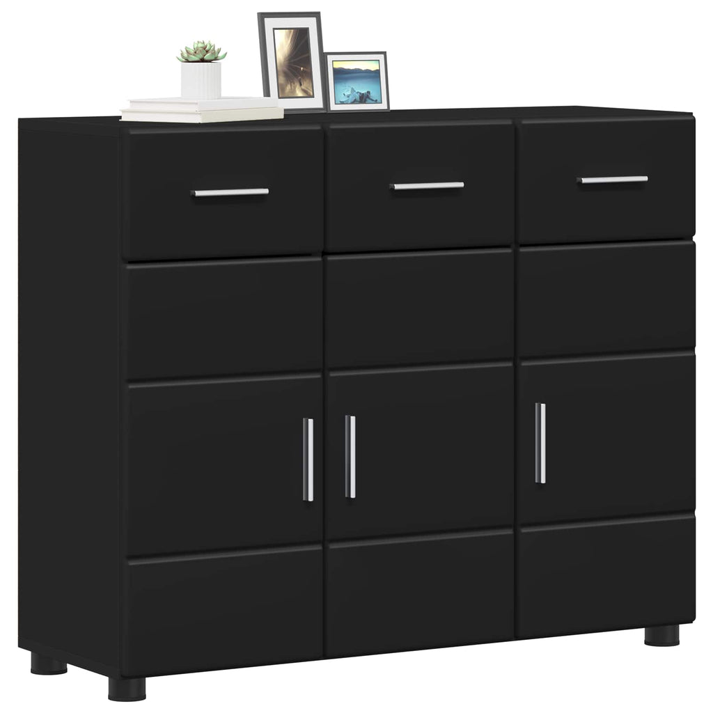 vidaXL Bufet FLORIN 88,5 x 30,5 x 73 cm Czarny Drewno inżynieryjne