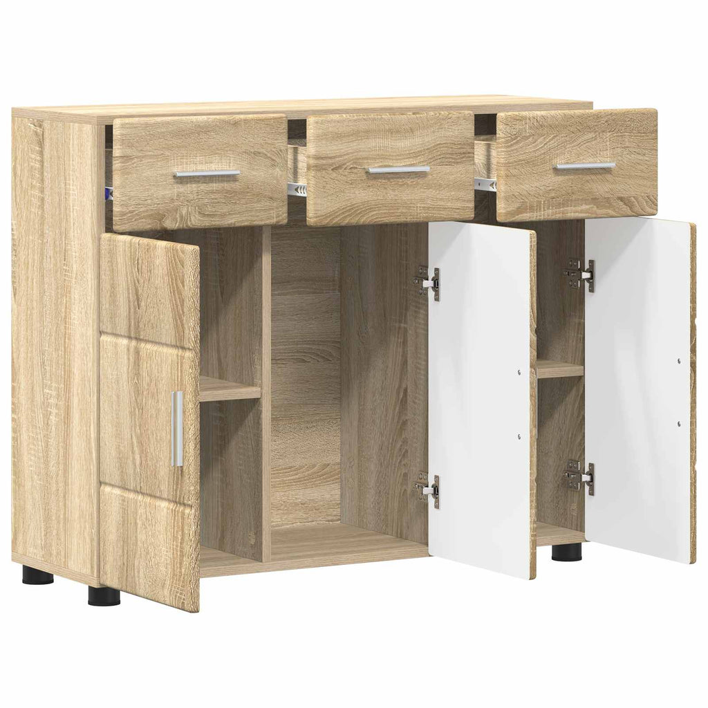 vidaXL Bufet FLORIN 88,5 x 30,5 x 73 cm Dąb Sonoma Drewno inżynieryjne