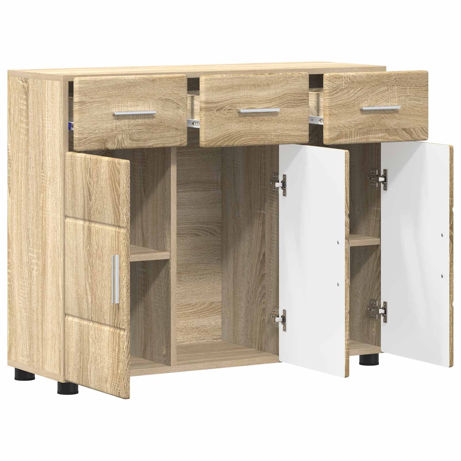 vidaXL Bufet FLORIN 88,5 x 30,5 x 73 cm Dąb Sonoma Drewno inżynieryjne