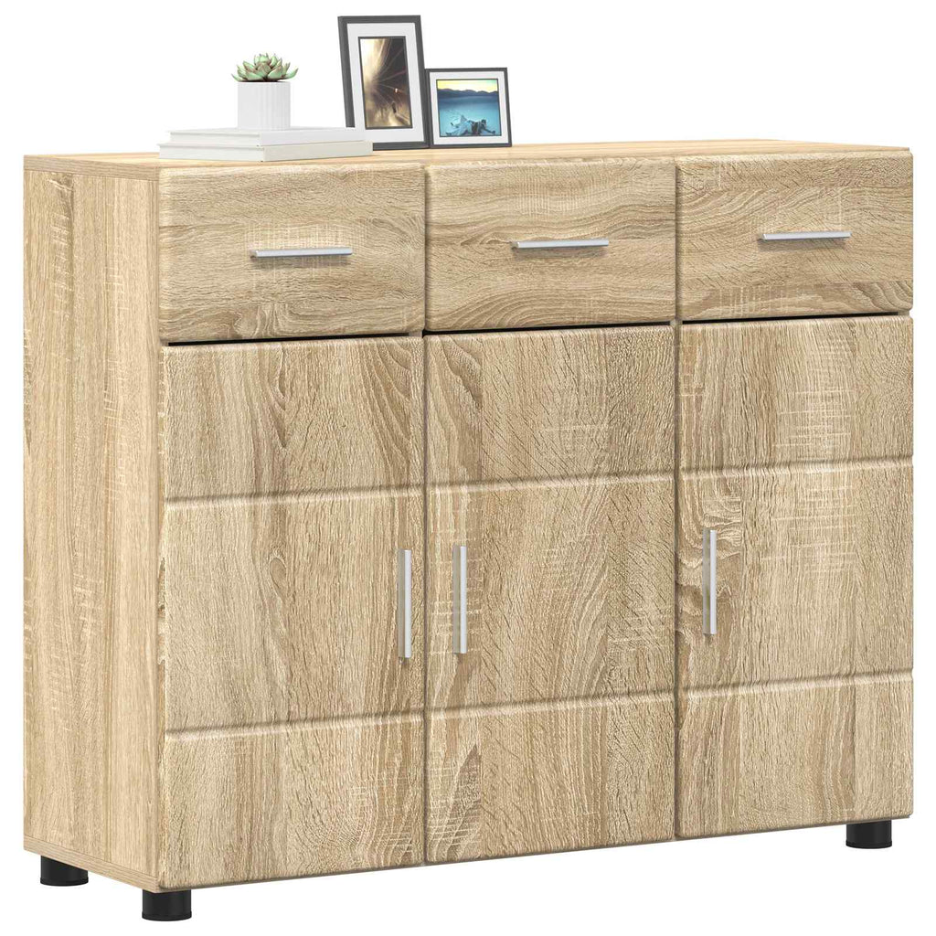 vidaXL Bufet FLORIN 88,5 x 30,5 x 73 cm Dąb Sonoma Drewno inżynieryjne