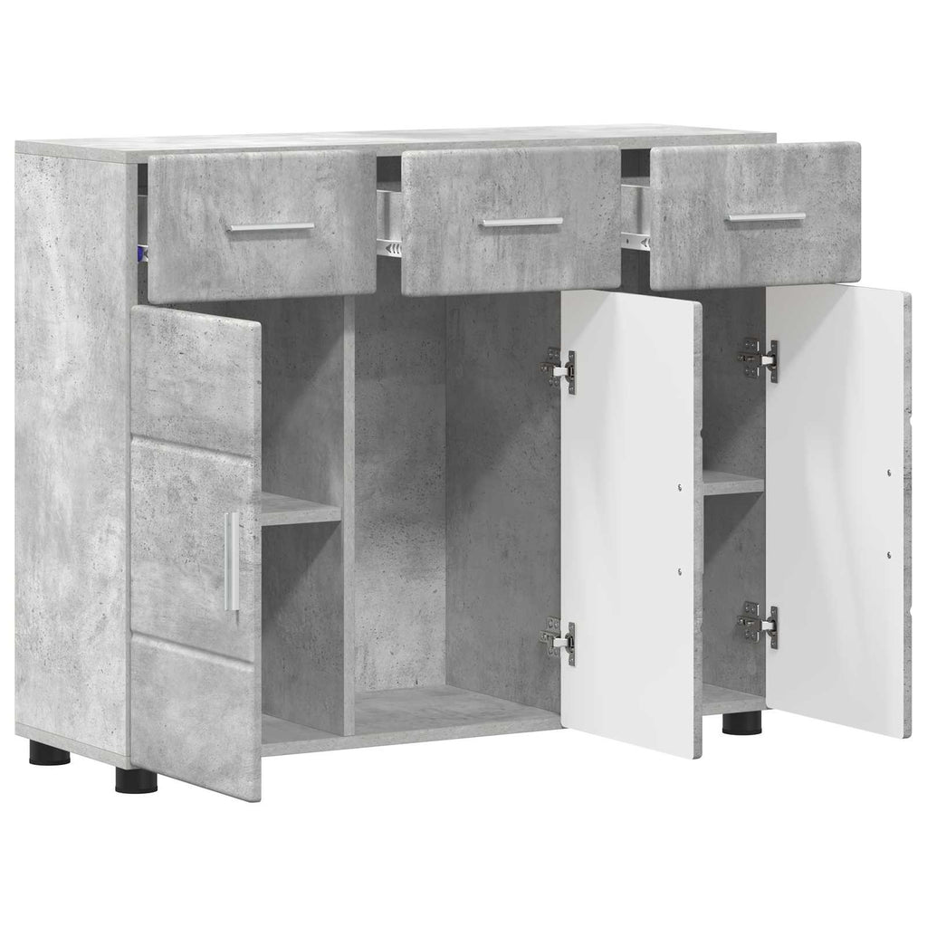 vidaXL Bufet FLORIN 88,5 x 30,5 x 73 cm Betonowy szary