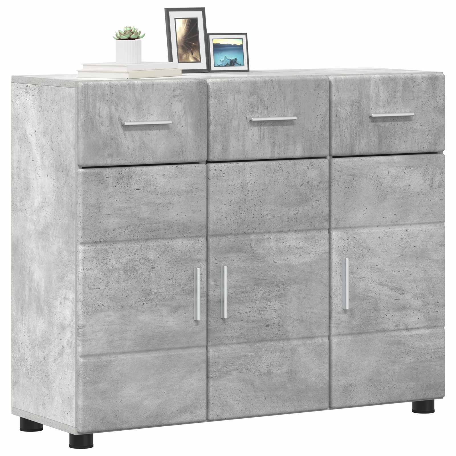 vidaXL Bufet FLORIN 88,5 x 30,5 x 73 cm Betonowy szary