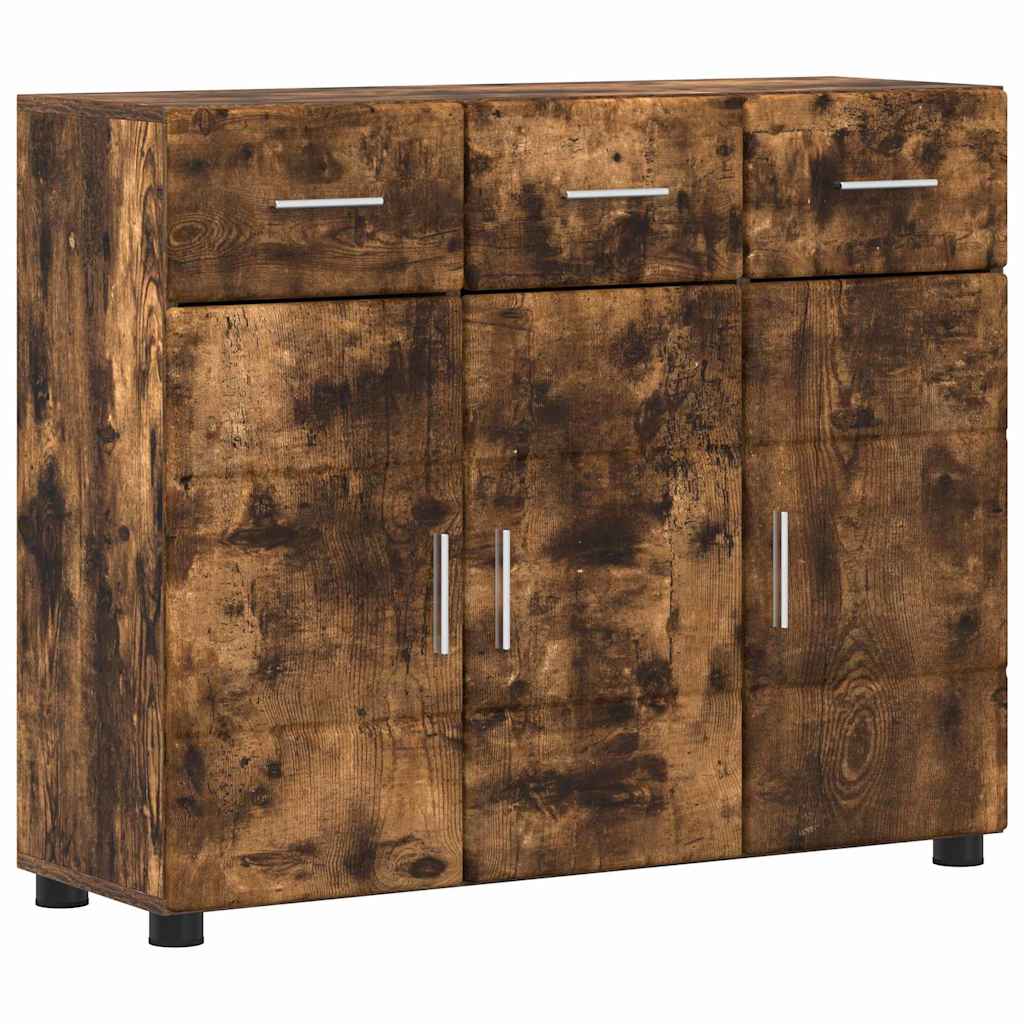 vidaXL Bufet z półką z drzwiami FLORIN Dąb wędzony 88,5 x 30,5 x 73 cm
