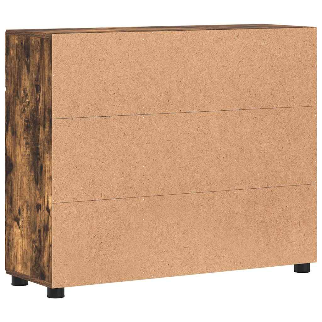 vidaXL Bufet z półką z drzwiami FLORIN Dąb wędzony 88,5 x 30,5 x 73 cm