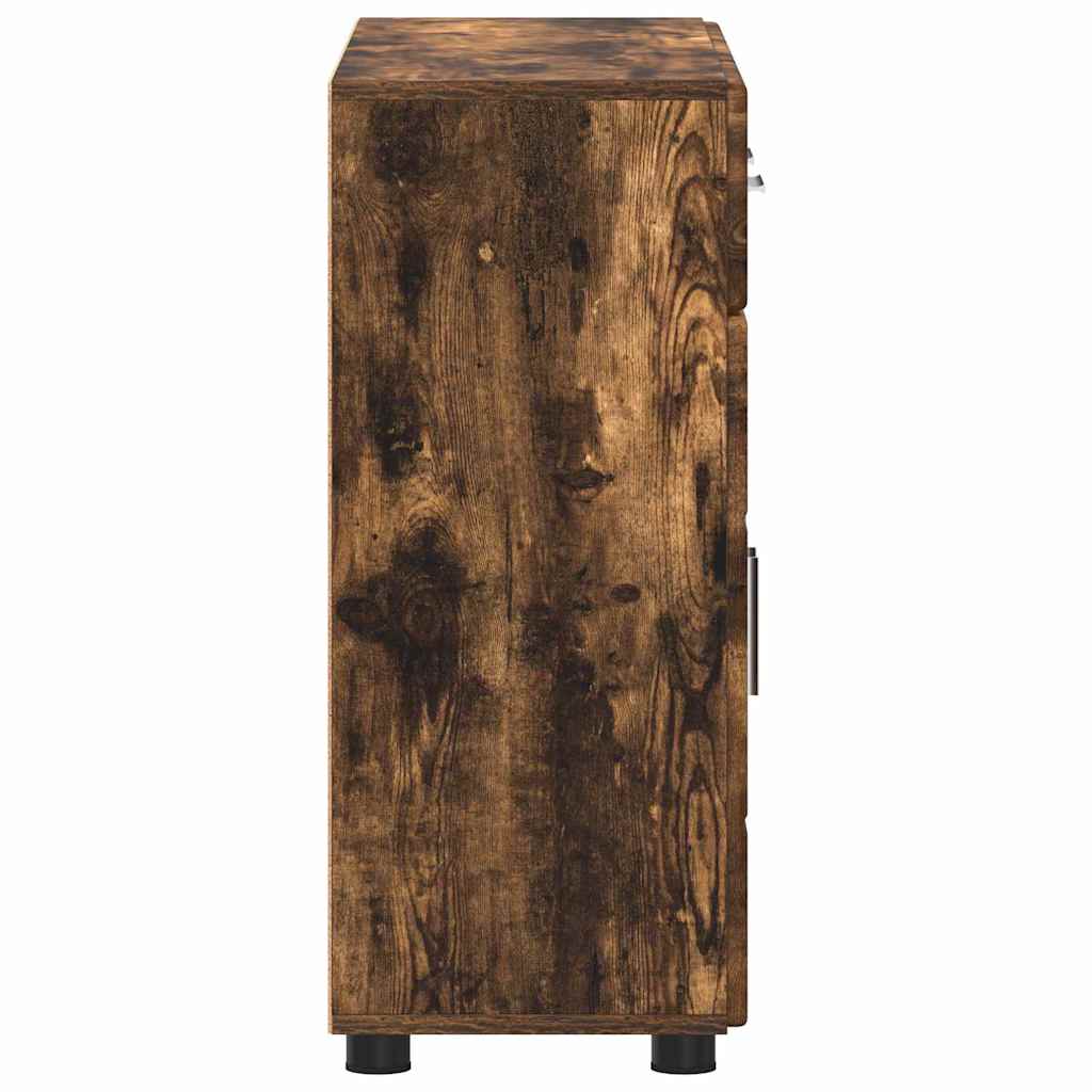 vidaXL Bufet z półką z drzwiami FLORIN Dąb wędzony 88,5 x 30,5 x 73 cm