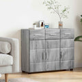 vidaXL Bufet FLORIN 88,5 x 30,5 x 73 cm Szary Sonoma