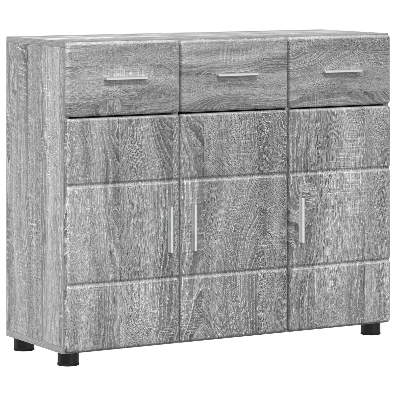 vidaXL Bufet FLORIN 88,5 x 30,5 x 73 cm Szary Sonoma