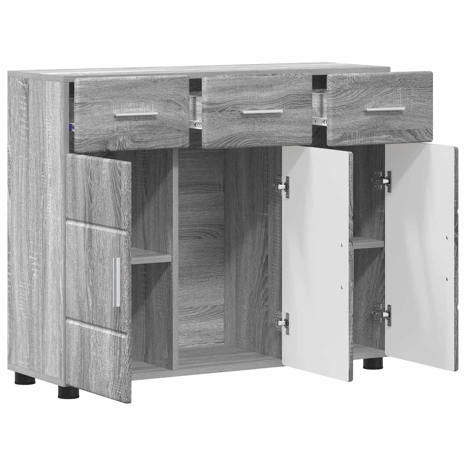 vidaXL Bufet FLORIN 88,5 x 30,5 x 73 cm Szary Sonoma