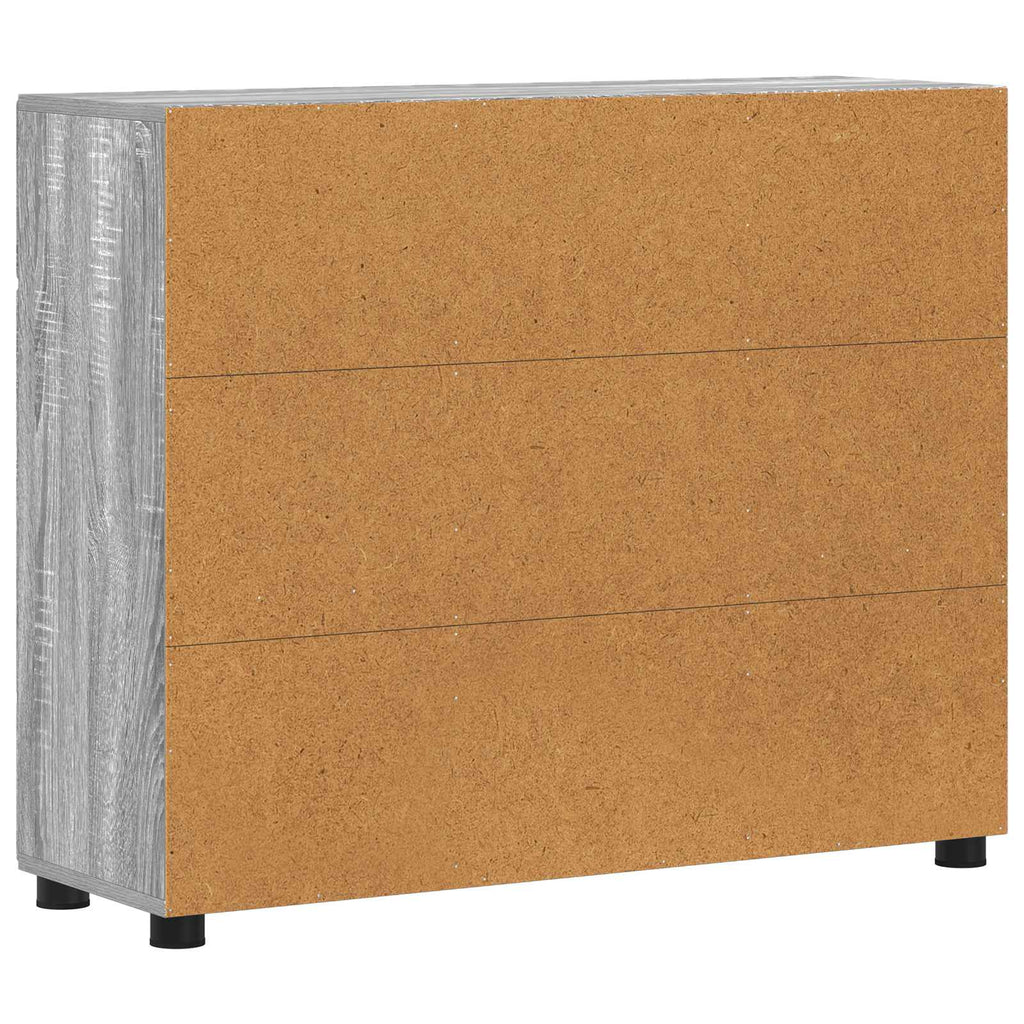 vidaXL Bufet FLORIN 88,5 x 30,5 x 73 cm Szary Sonoma