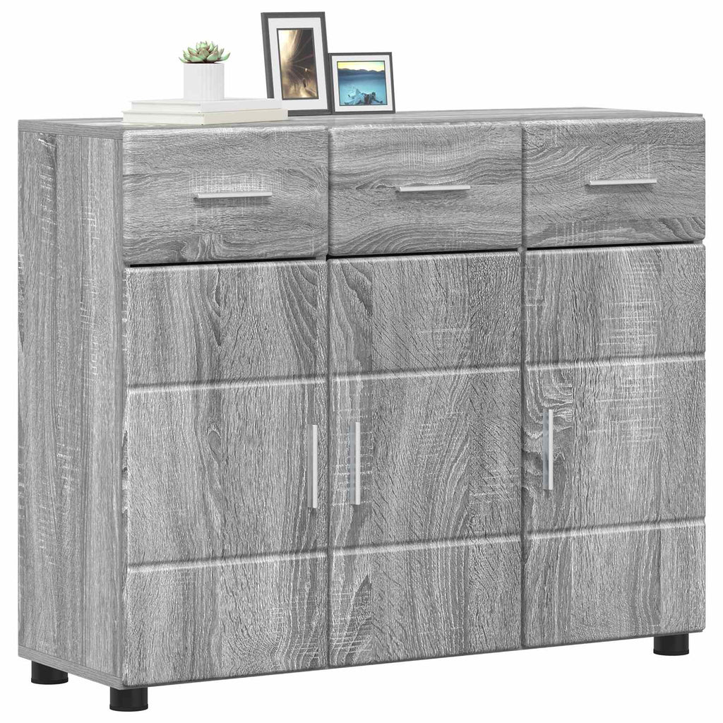 vidaXL Bufet FLORIN 88,5 x 30,5 x 73 cm Szary Sonoma