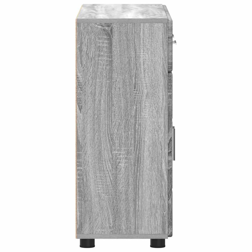 vidaXL Bufet FLORIN 88,5 x 30,5 x 73 cm Szary Sonoma
