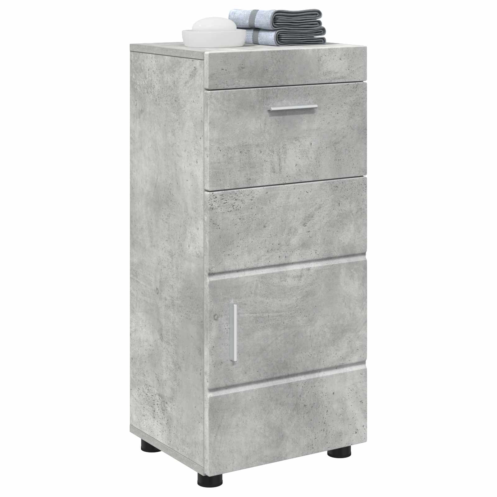 vidaXL Zestaw Szafek Łazienkowych z szufladą TULUM Betonowy szary