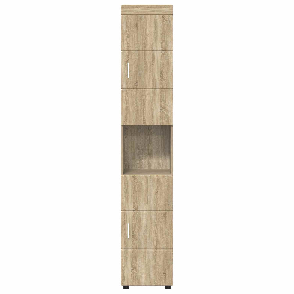 vidaXL Zestaw Szafek Łazienkowych TULUM Dąb Sonoma 37 x 31,5 x 203 cm