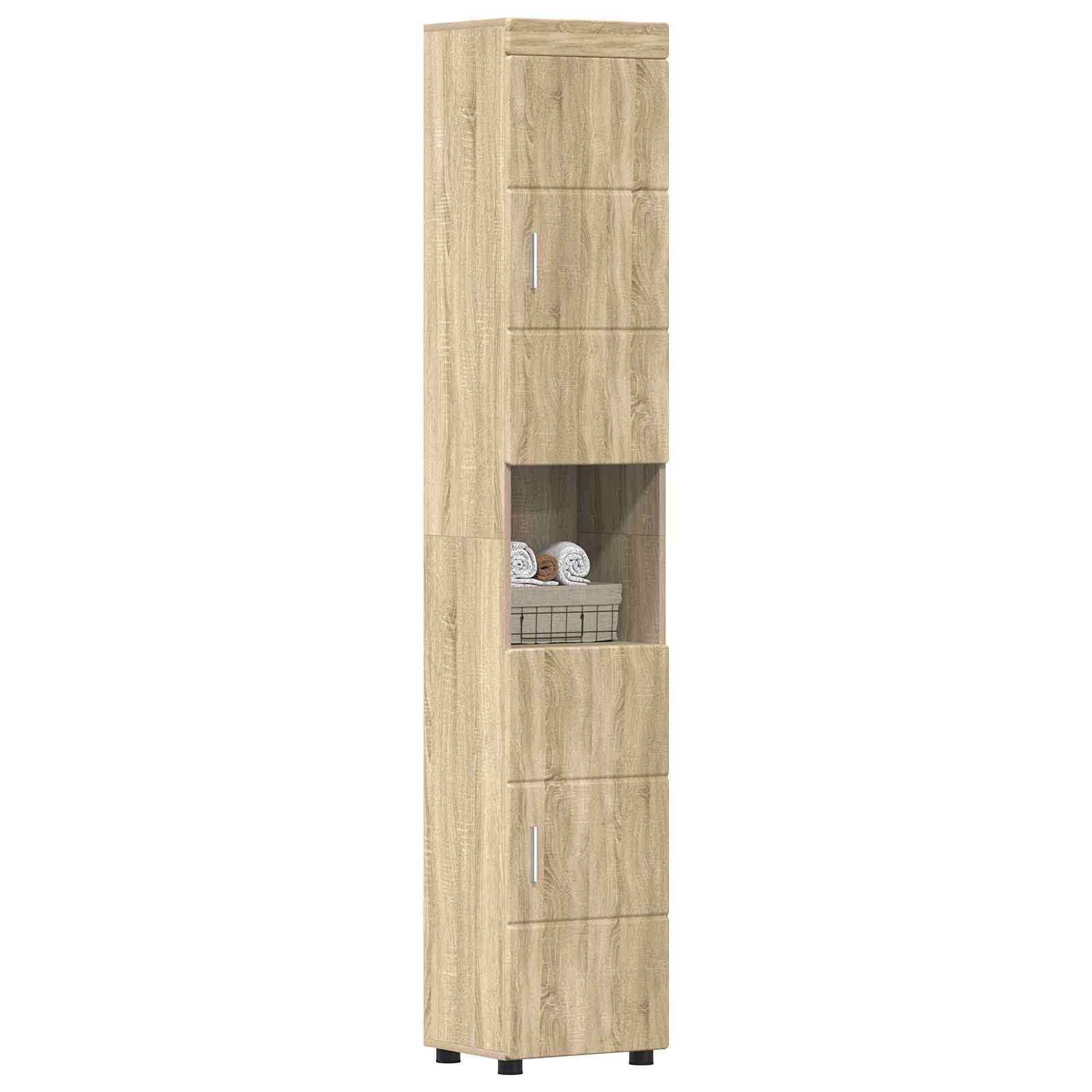 vidaXL Zestaw Szafek Łazienkowych TULUM Dąb Sonoma 37 x 31,5 x 203 cm