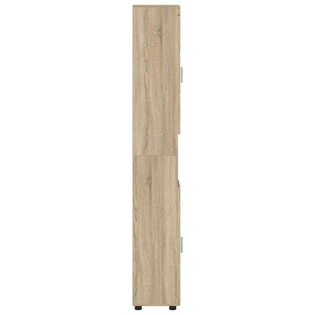 vidaXL Zestaw Szafek Łazienkowych TULUM Dąb Sonoma 37 x 31,5 x 203 cm