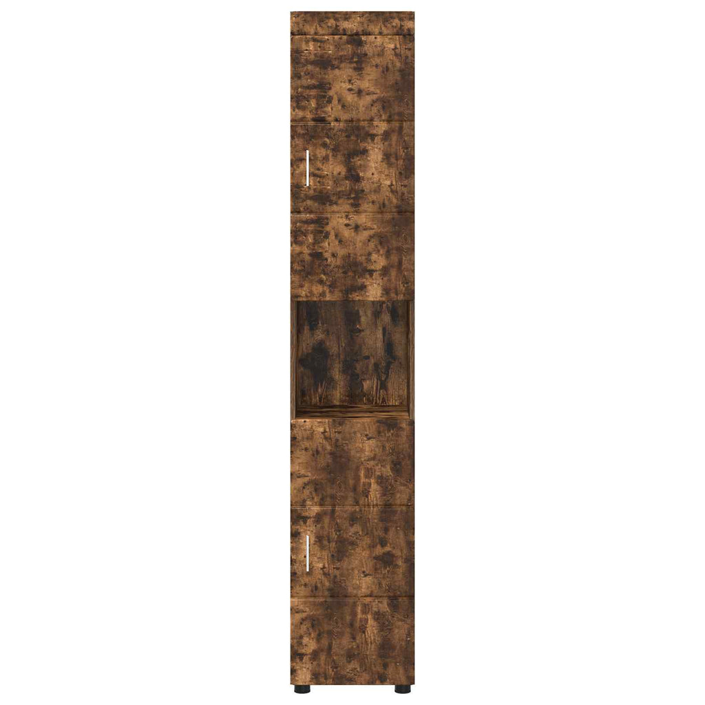 vidaXL Zestaw Szafek Łazienkowych TULUM Dąb wędzony 37 x 31,5 x 203 cm