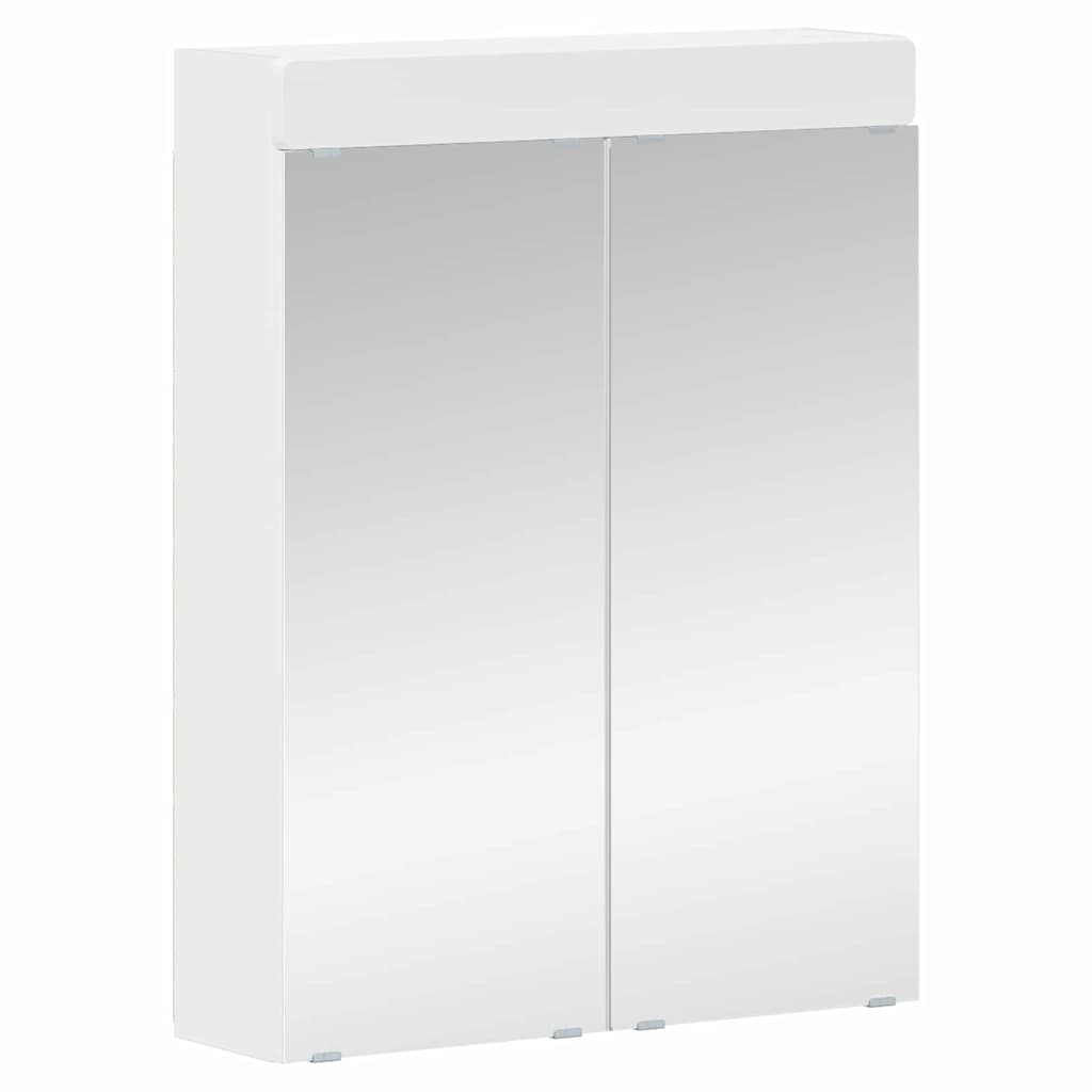 vidaXL Szafka z lustrem do łazienki TULUM Biały 60 x 16,5 x 78 cm