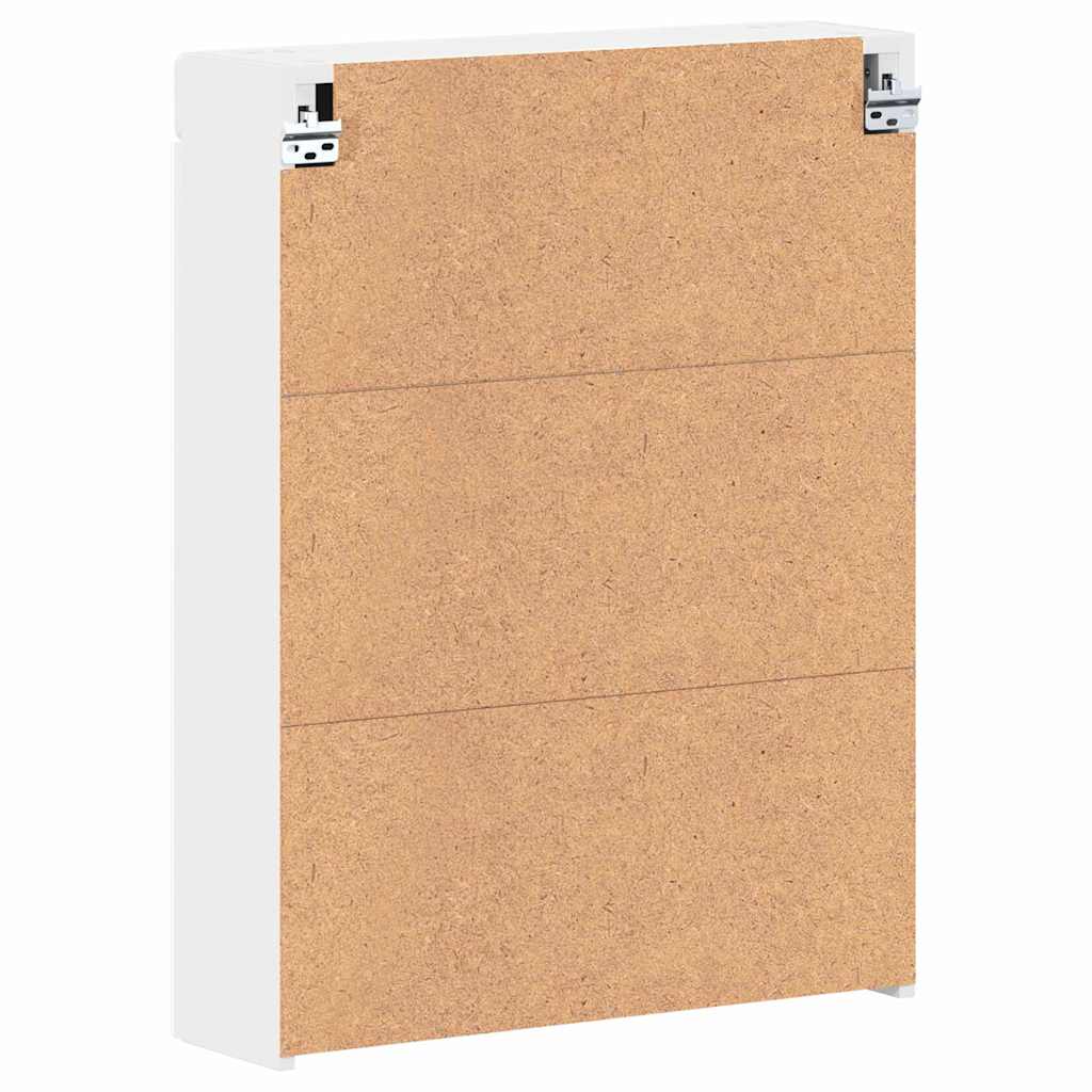 vidaXL Szafka z lustrem do łazienki TULUM Biały 60 x 16,5 x 78 cm