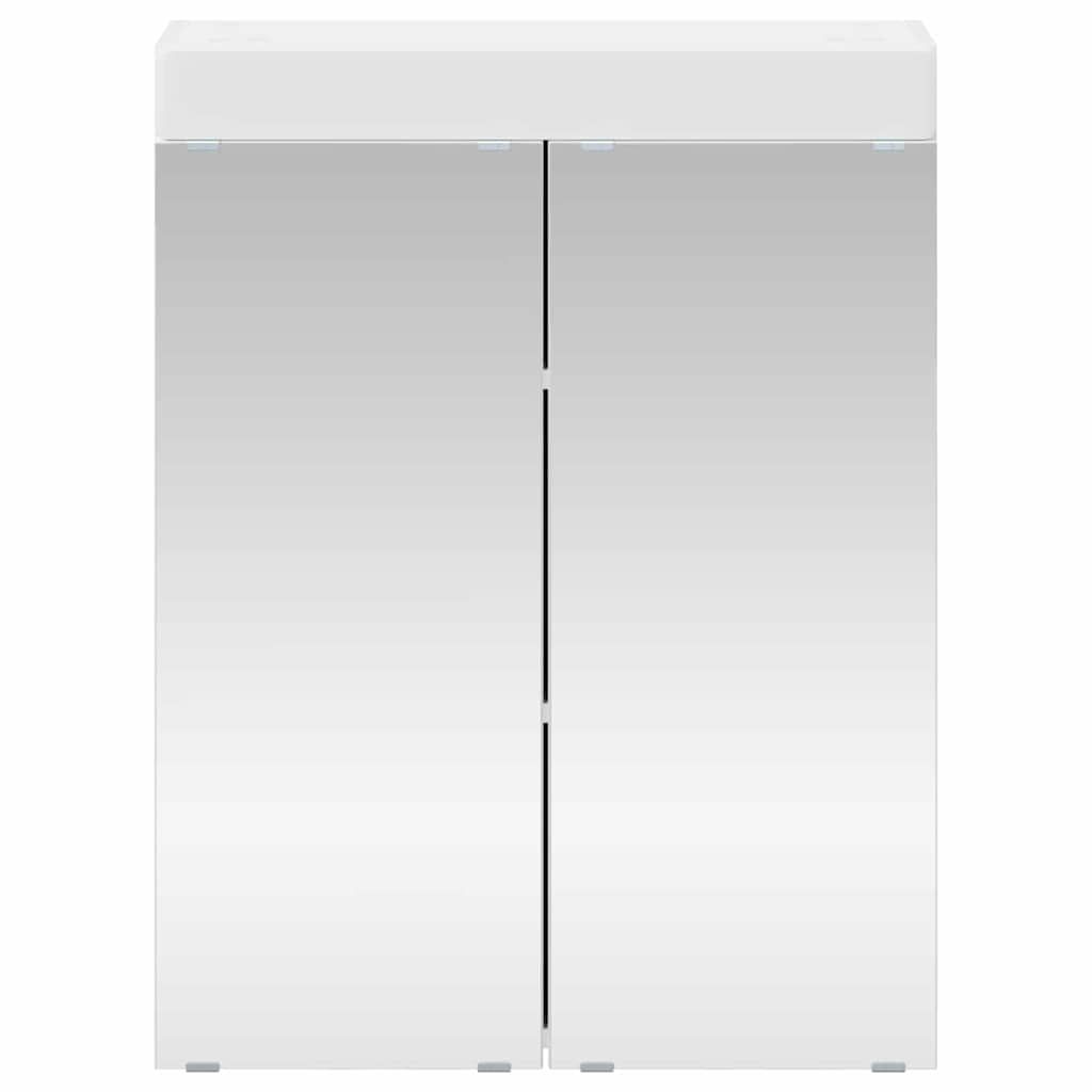 vidaXL Szafka z lustrem do łazienki TULUM Biały 60 x 16,5 x 78 cm