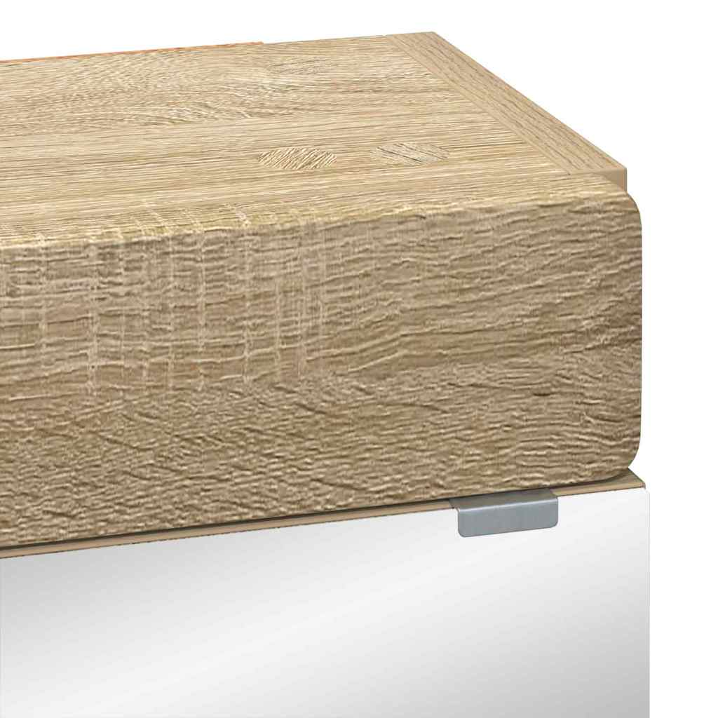vidaXL Szafka z lustrem do łazienki TULUM Dąb Sonoma 60 x 16,5 x 78 cm