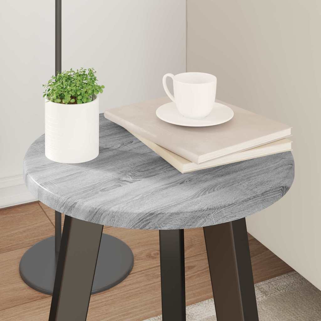 vidaXL Blat stołu Szary Sonoma Ø 30 x 1,5 cm Materiał drewnopochodny