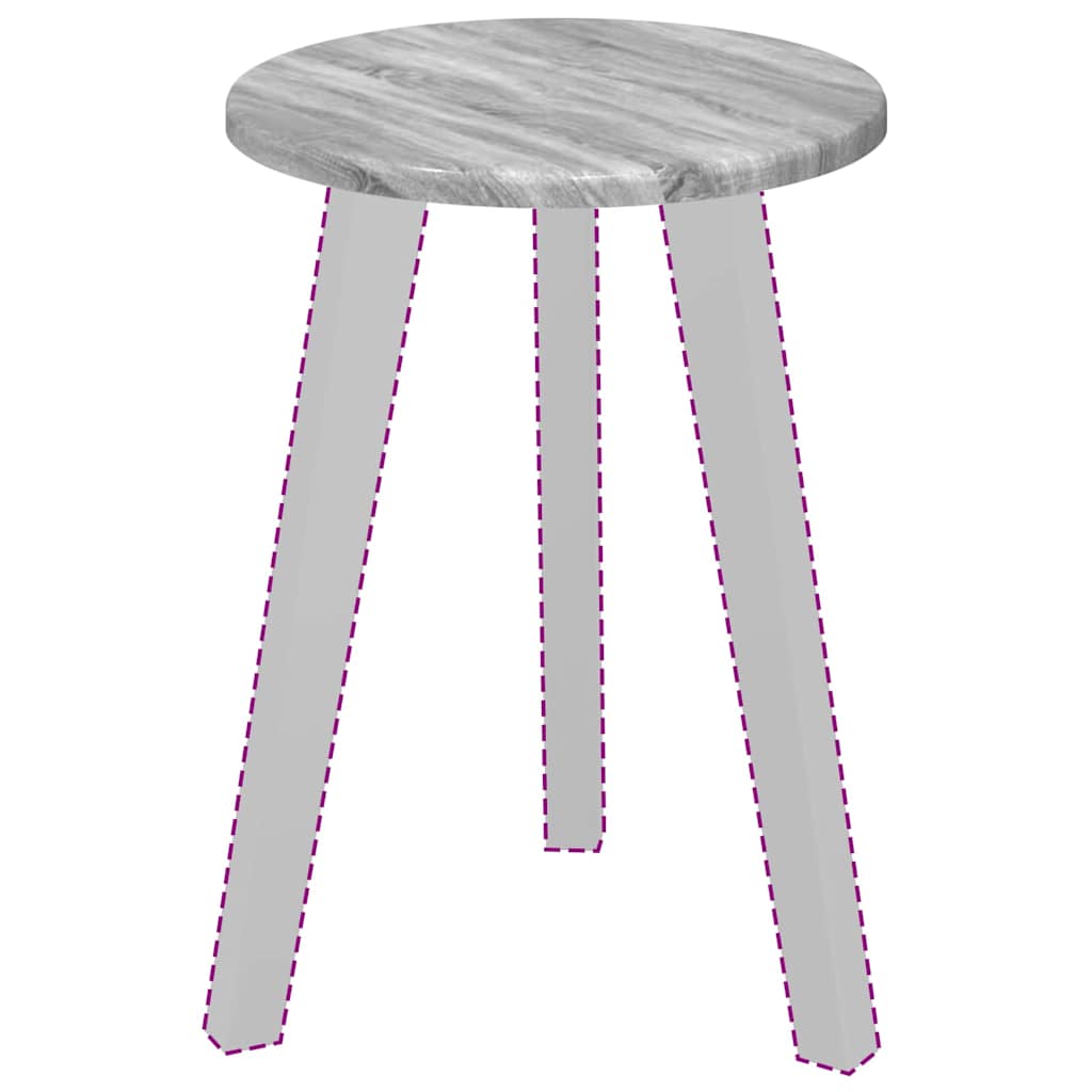 vidaXL Blat stołu Szary Sonoma Ø 30 x 1,5 cm Materiał drewnopochodny