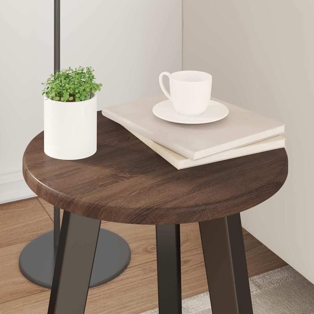 vidaXL Blat stołu Brązowy dąb Ø 30 x 1,5 cm Materiał drewnopochodny