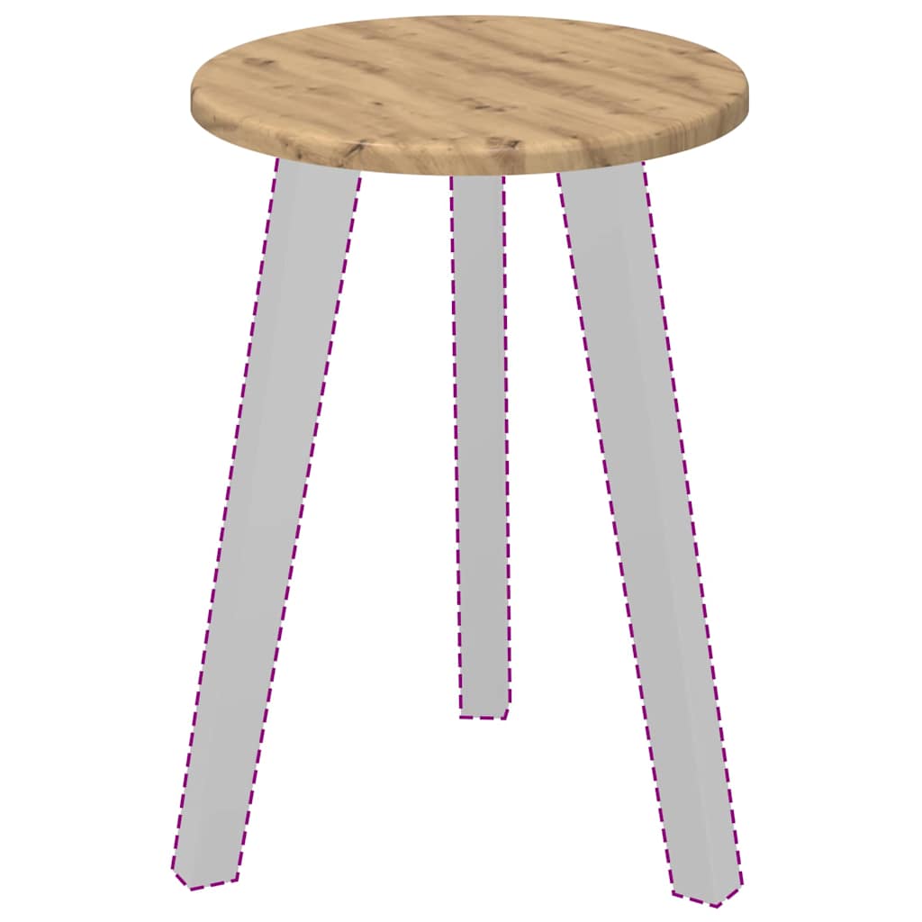 vidaXL Blat stołu dąb artisan Ø 30 x 1,5 cm Materiał drewnopochodny