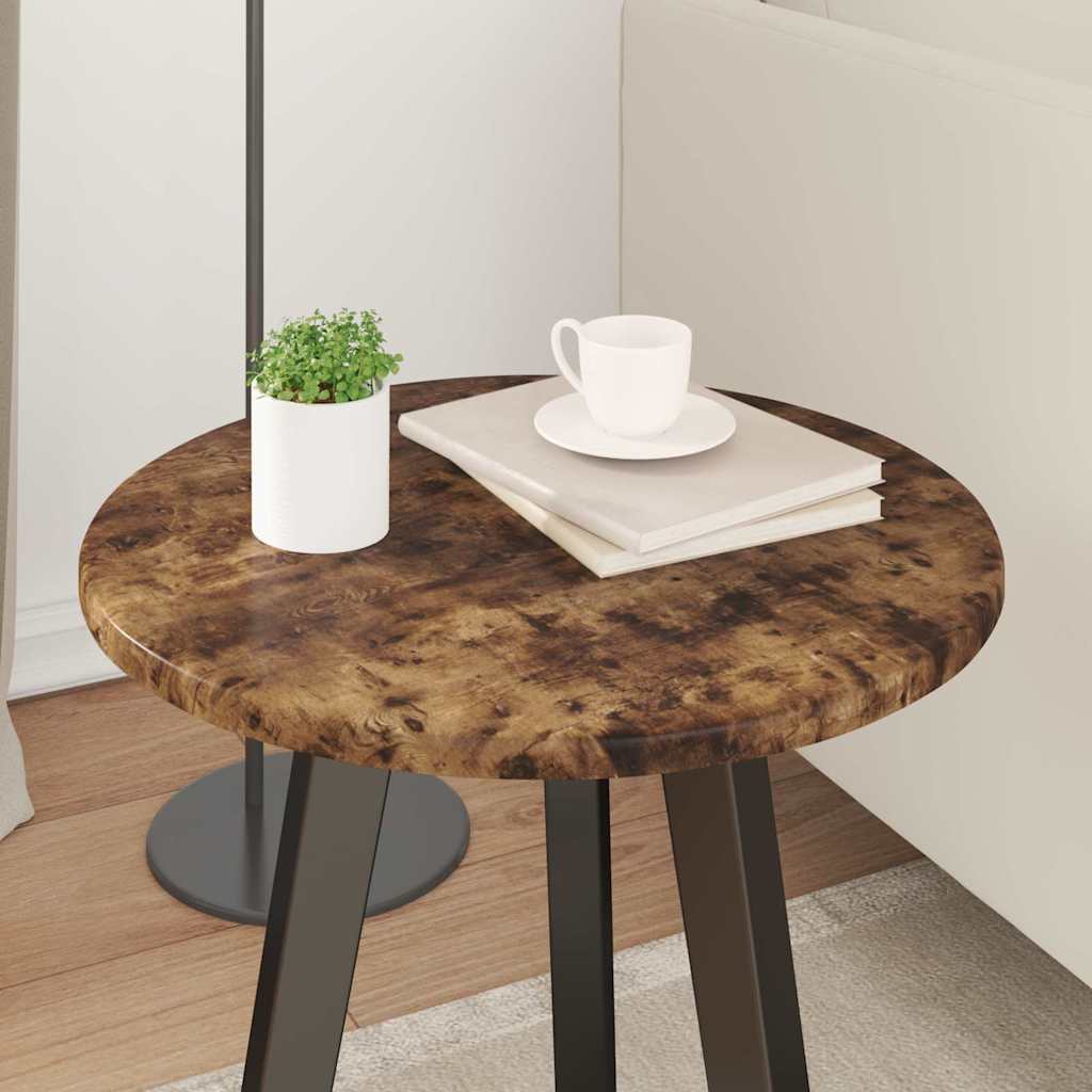 vidaXL Blat stołu Wędzony dąb Ø 40 x 1,5 cm Materiał drewnopochodny
