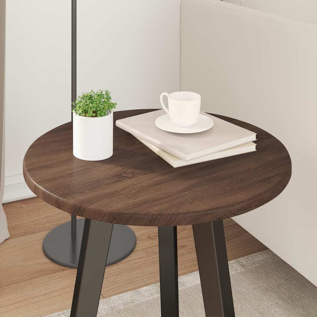 vidaXL Blat stołu Brązowy dąb Ø 40 x 1,5 cm Materiał drewnopochodny