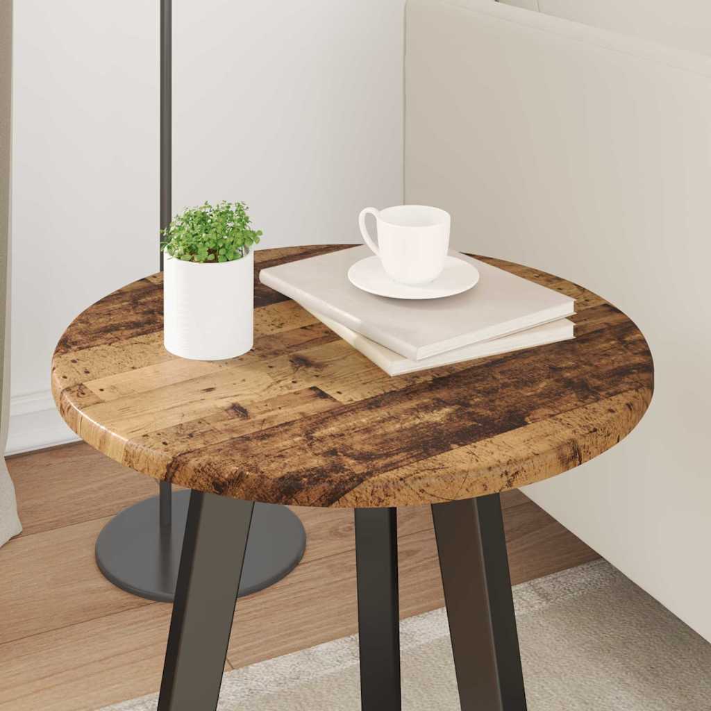 vidaXL Blat stołu Stare drewno Ø 40 x 1,5 cm Materiał drewnopochodny
