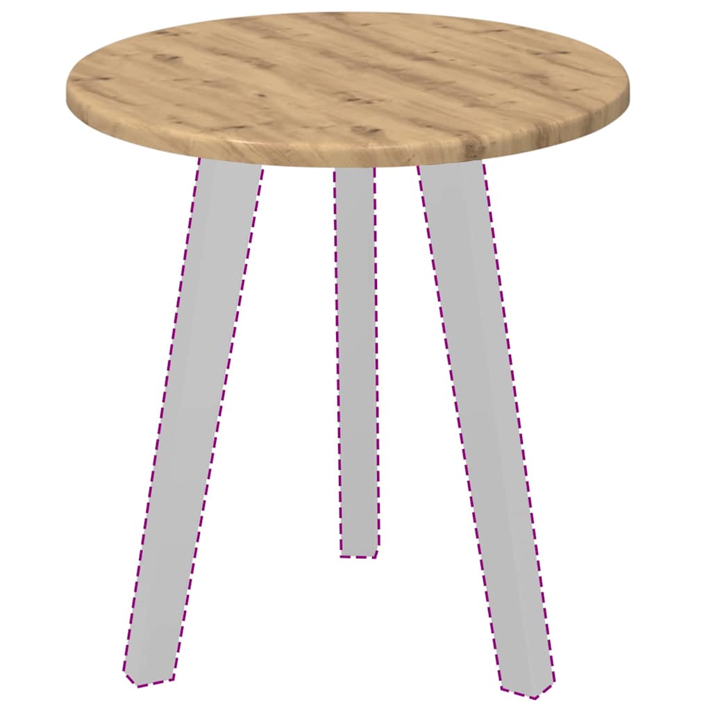 vidaXL Blat stołu dąb artisan Ø 40 x 1,5 cm Materiał drewnopochodny