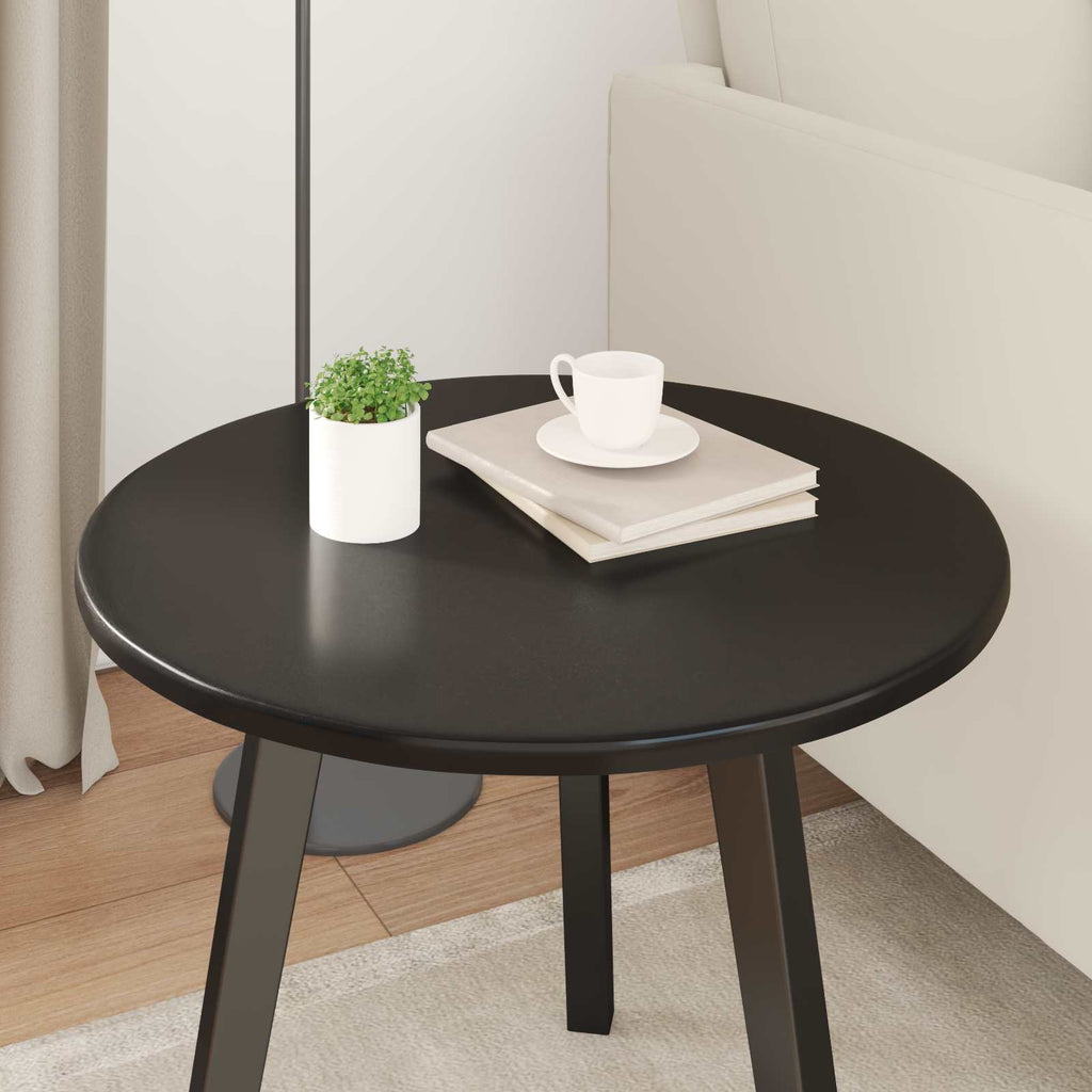 vidaXL Blat stołu Ø 50 x 1,5 cm Okrągły Drewno inżynieryjne Czarny
