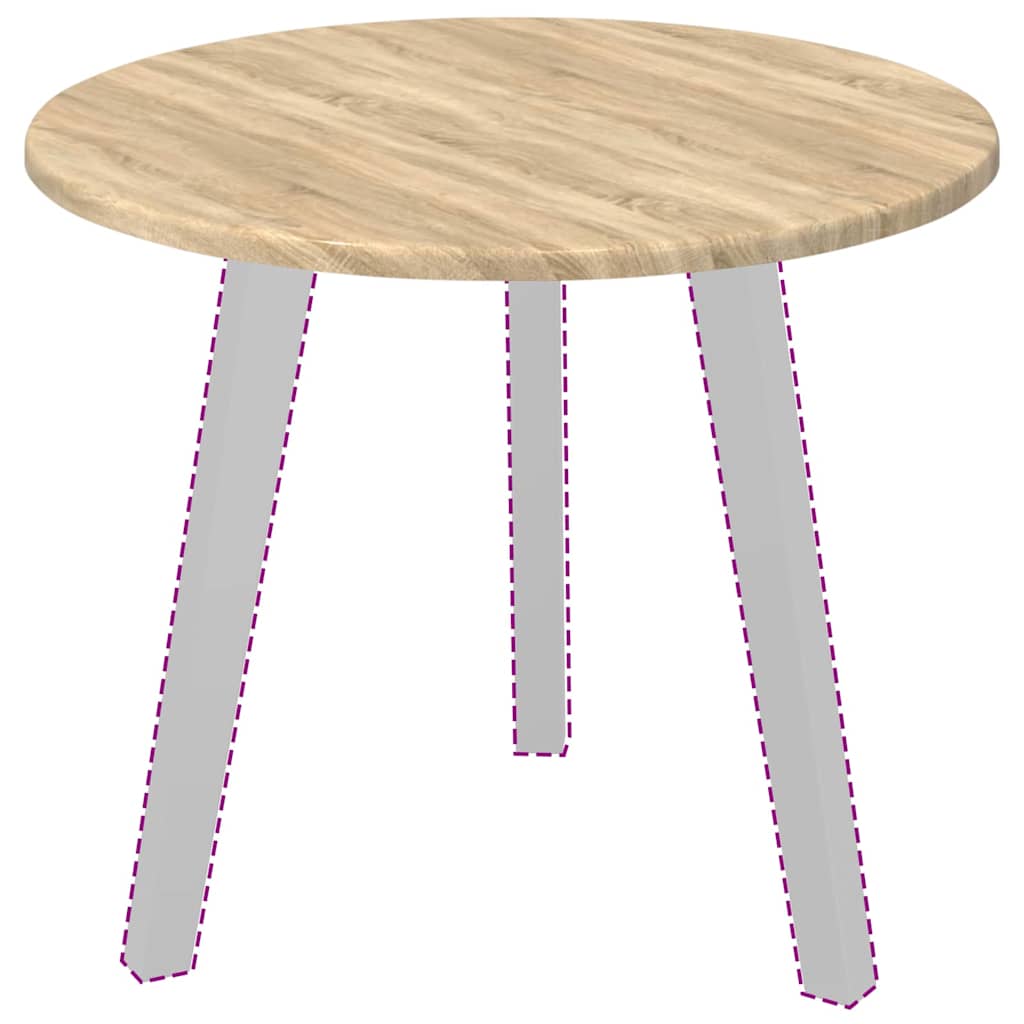 vidaXL Blat stołu dąb sonoma Ø 50 x 1,5 cm Materiał drewnopochodny