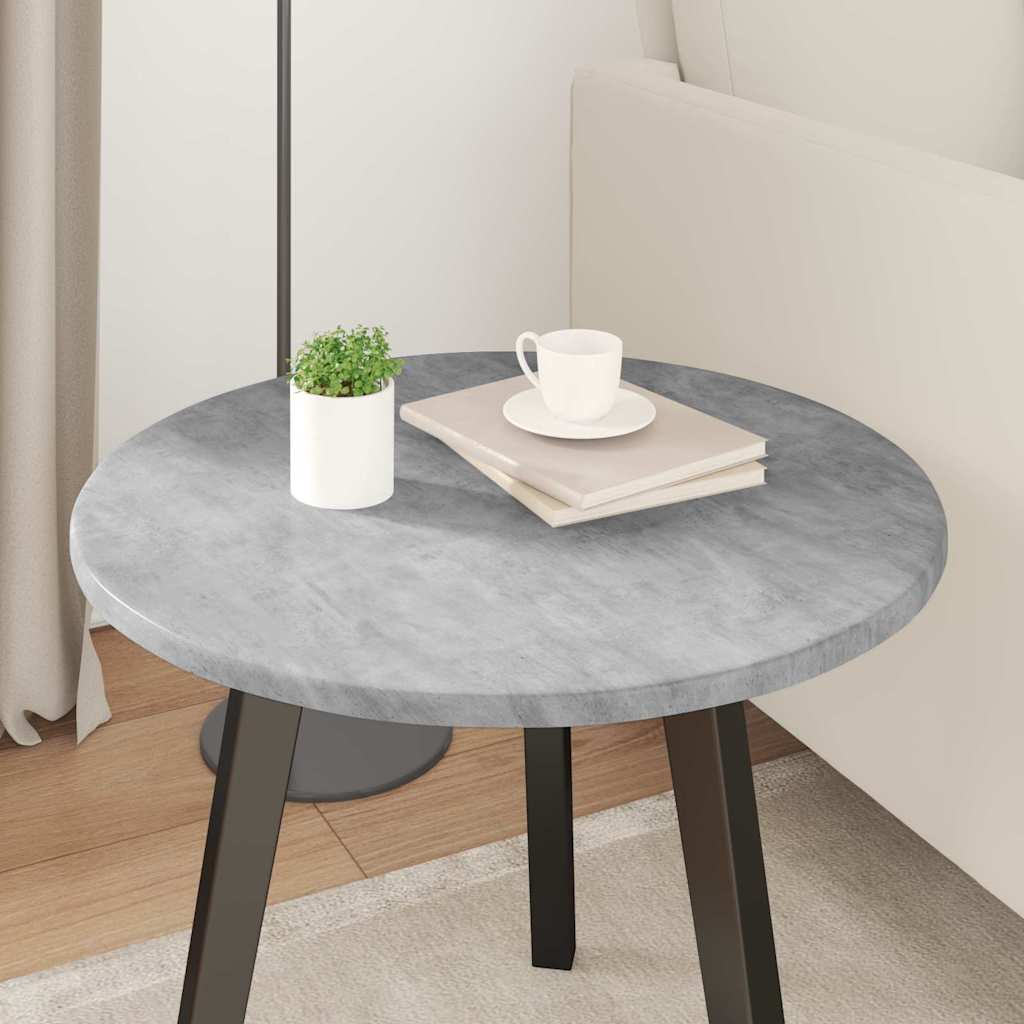 vidaXL Blat stołu Betonowy szary Ø 50 x 1,5 cm Materiał drewnopochodny