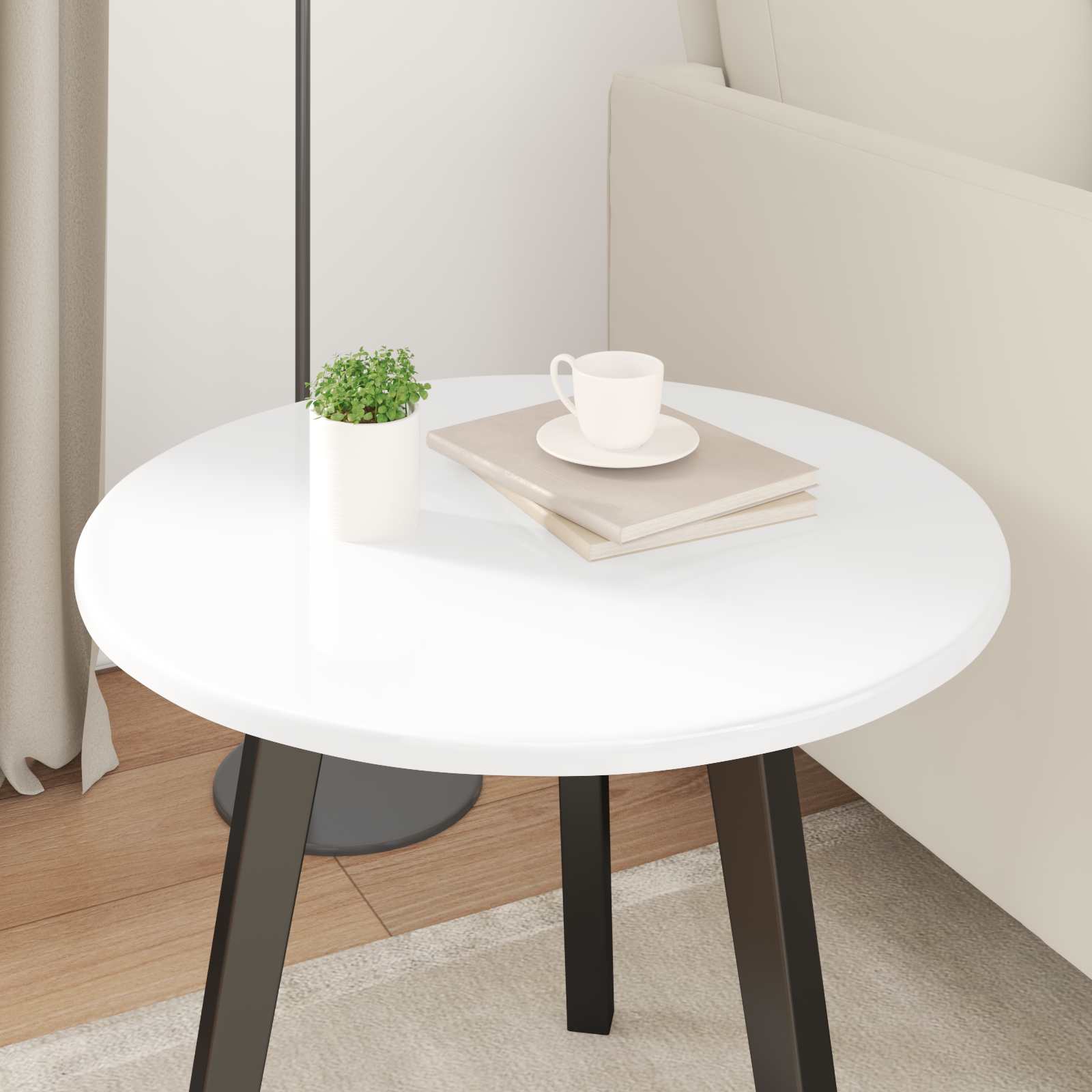 vidaXL Blat stołu Ø 50 x 1,5 cm Okrągły Drewno inżynieryjne